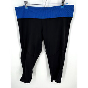 Lululemon Leggings Women's Size 12 Crop Race With Grace Mini Hyper Stripe Blue